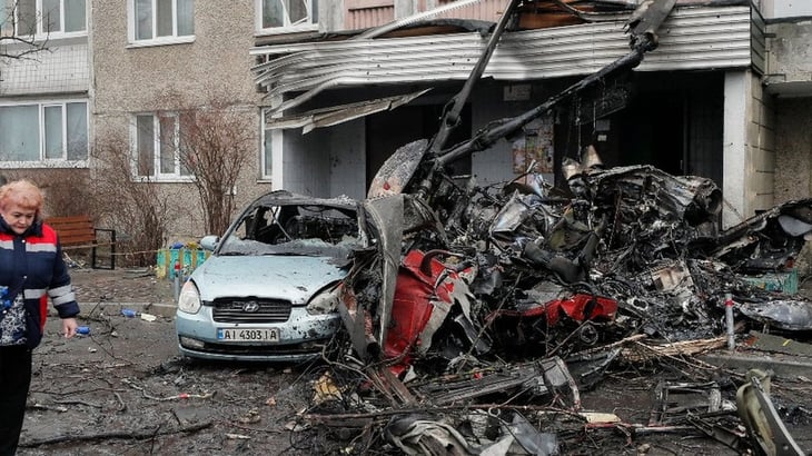 Caída de helicóptero en Kiev deja 16 muertos, incluido el ministro del Interior de Ucrania