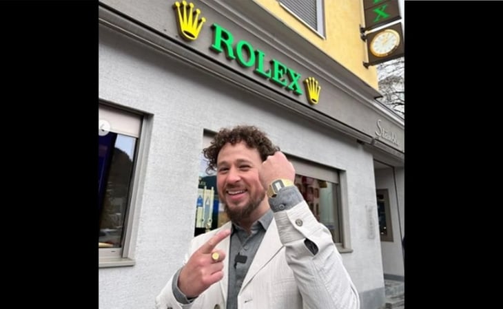 Luisito Comunica posa junto a tienda Rolex; 'orgullosamente soy un Casio'