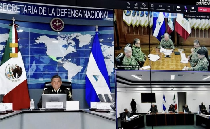 Fuerzas Armadas de México sostienen reunión bilateral de manera virtual con sus homólogos de Nicaragua