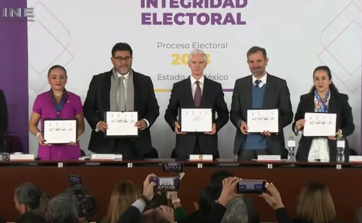 Elecciones Edomex: Partidos suscriben acuerdo ante contexto de 'polarización e intolerancia'