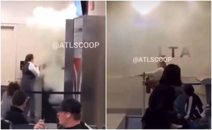 VIDEO: Mujer agrede con extintor a trabajadores en aeropuerto de Atlanta