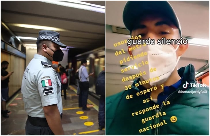 Guardia Nacional insulta y calla a usuario del Metro que le pidió ayuda; cuelgan video en TikTok