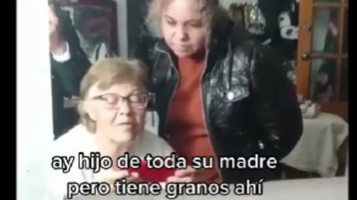 Abuelita reacciona a video íntimo de Babo y se vuelve viral 