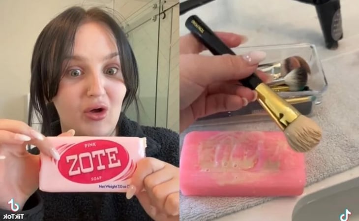 Limpiar las brochas con jabón Zote, la nueva tendencia en TikTok