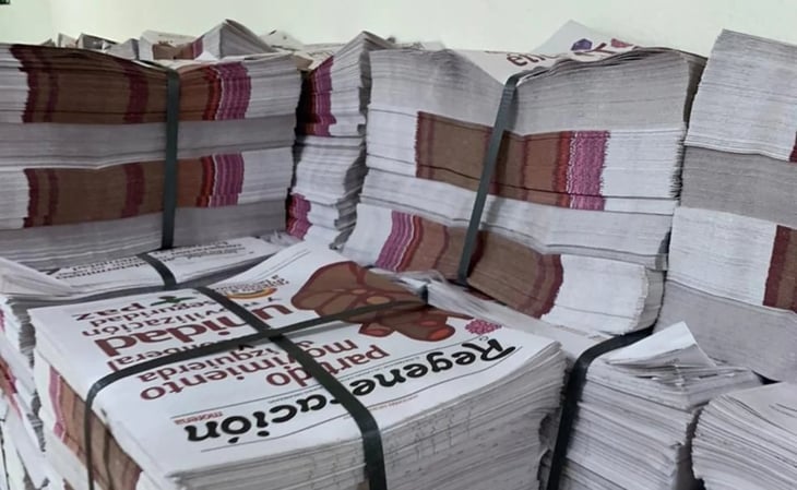 Denuncian resguardo de paquetes con propaganda de Morena en la Cámara de Diputados