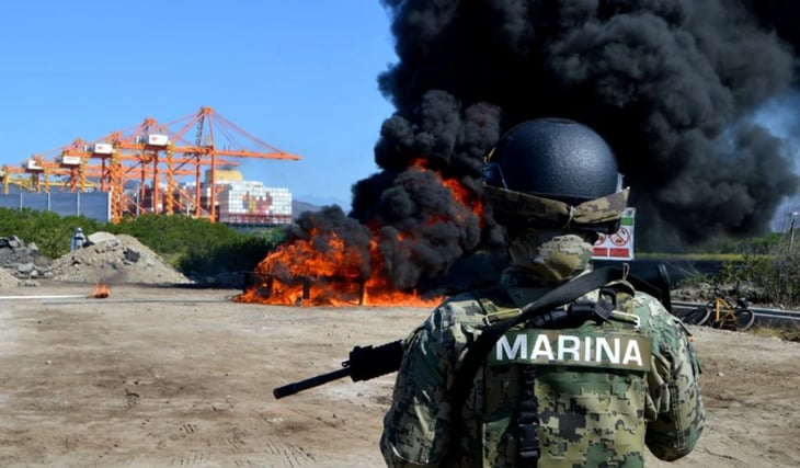 Incineran media tonelada de cocaína asegurada en el puerto de Manzanillo