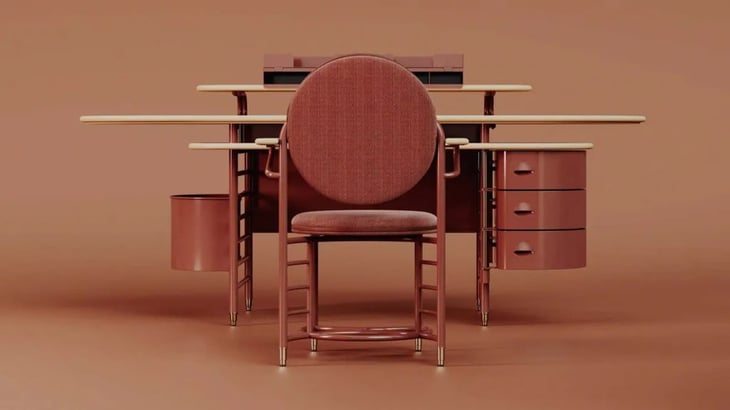 Steelcase resucita la línea clásica de muebles de oficina de Frank Lloyd Wright