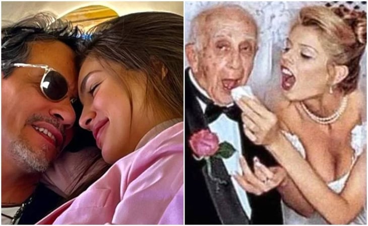 Diferencia de edad entre Marc Anthony y Nadia Ferreira genera memes tras su boda