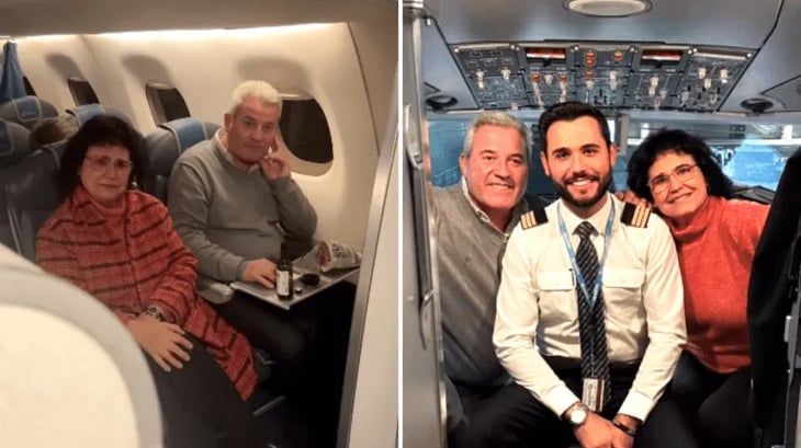 Piloto agradece a sus padres por ayudarlo a cumplir su sueño: 'Gracias por darme alas'