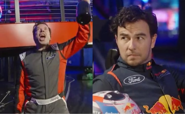 Checo Pérez y Jimmy Fallon protagonizan épica carrera de Go Karts; el resultado fue inesperado