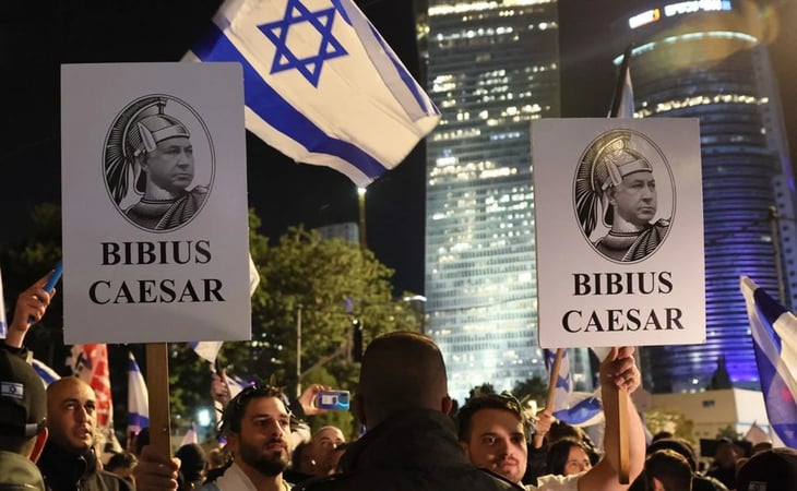 Decenas de miles de personas se manifiestan contra reforma judicial en Israel