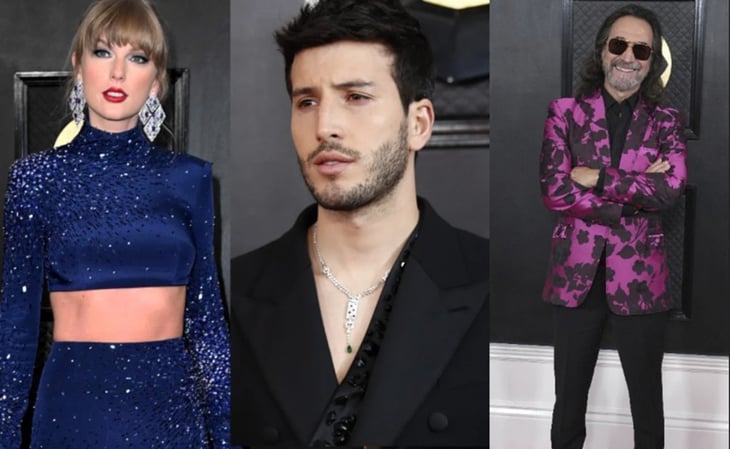 Taylor Swift, Sebastián Yatra y Marco Antonio Solís en la alfombra roja de los Premios Grammy 2023