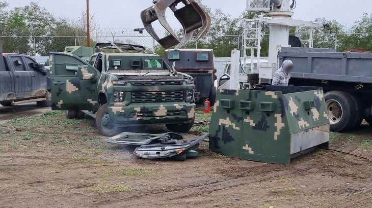En Reynosa destruyen 11 'monstruos' asegurados a la FGR 
