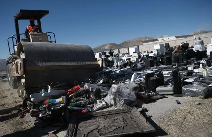 Drogas, refrigeradores, hasta guitarras: destruyen objetos decomisados en Cereso de Ciudad Juárez