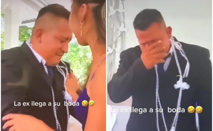 TikTok: Así reaccionó novio cuando su ex llegó a felicitarlo en su boda