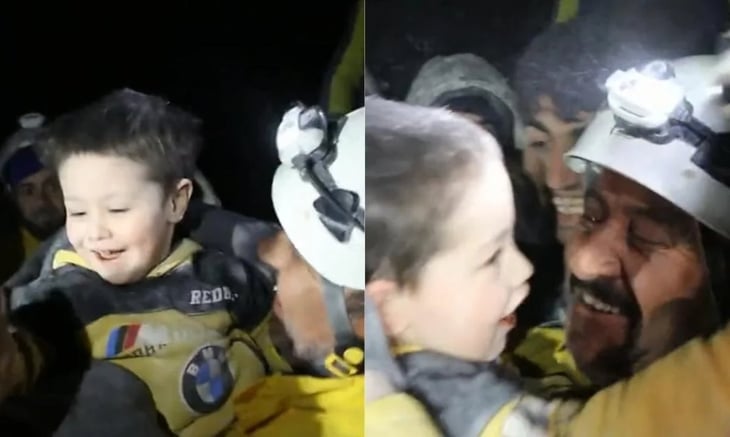 VIDEO: La tierna reacción de un niño tras ser rescatado de los escombros en Siria