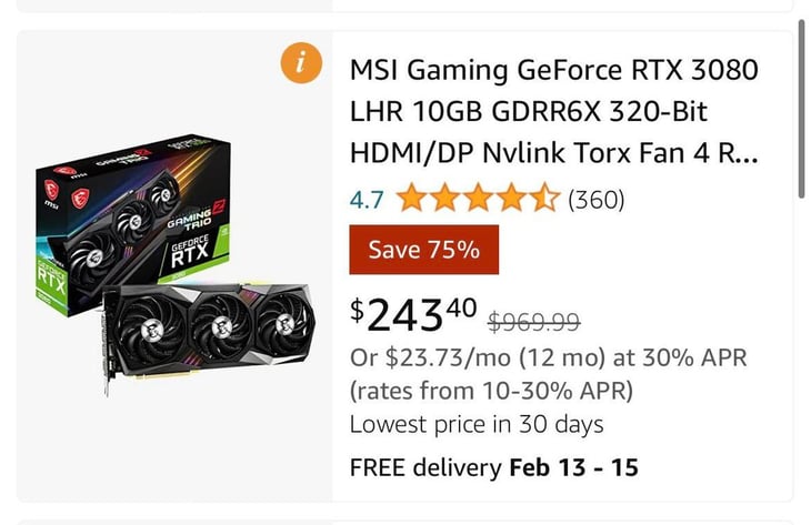 Gamer hace la compra de su vida: Amazon le vendió una NVIDIA RTX 3080 en 4,500 pesos