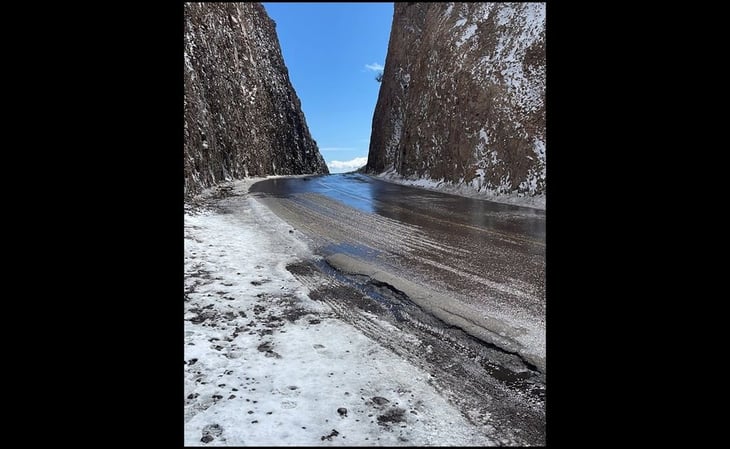 Restablecen tránsito vehicular entre Sonora y Chihuahua tras retiro de hielo en carpeta asfáltica