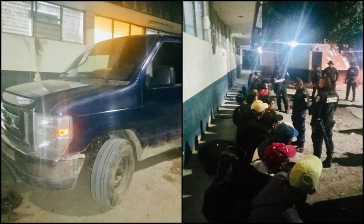 Rescatan a 22 migrantes guatemaltecos abandonados y hacinados en una camioneta en Chiapas