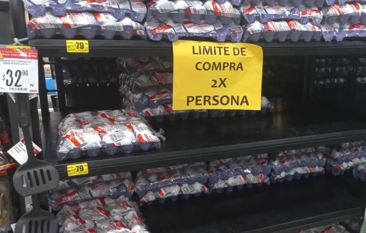 Tiendas limitan venta de huevo en Tamaulipas 