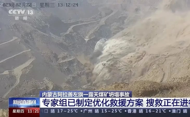 Suman 5 muertos por derrumbe de mina en China; reportan 48 desaparecidos