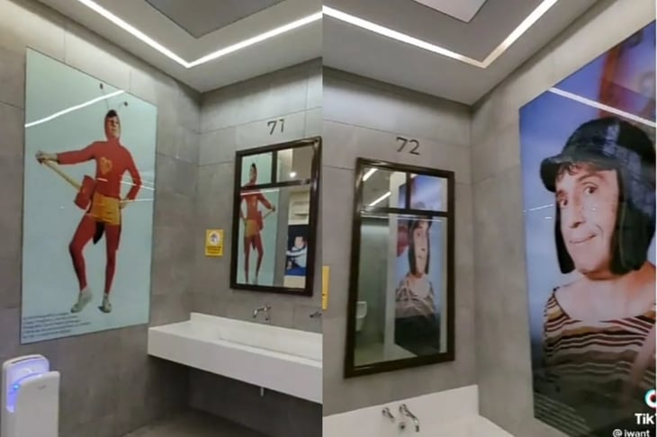 El AIFA tiene su propio baño con temática de El Chavo del 8 y es popular en TikTok
