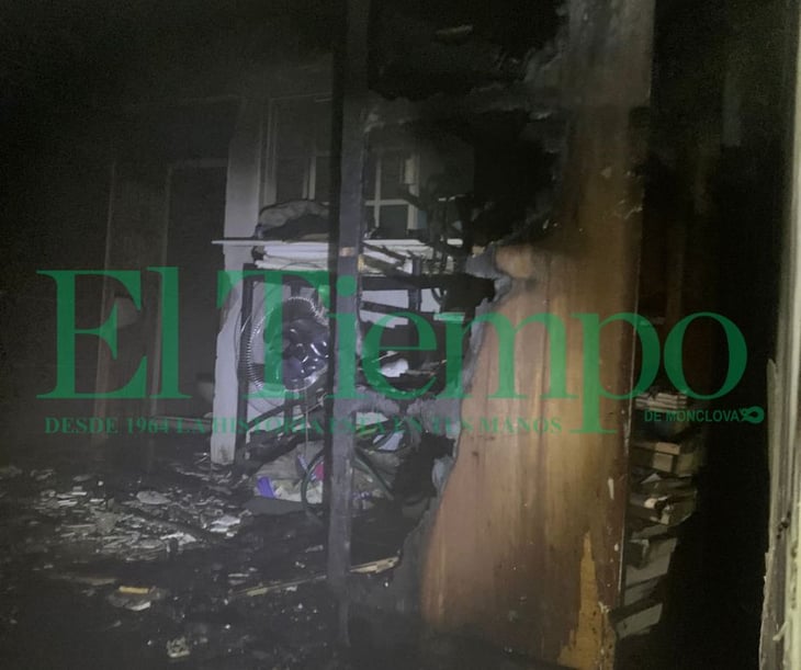 Incendio de casa en la colonia San Salvador de Monclova moviliza a bomberos