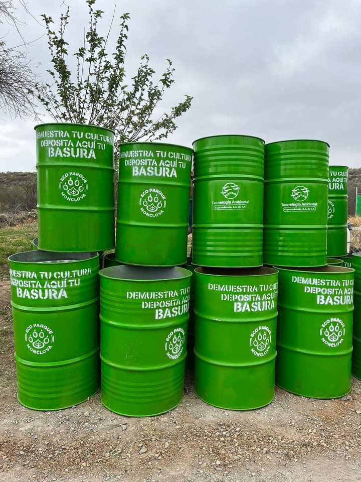 CIMARI dona más de 20 tambos de basura a Eco Parque Monclova