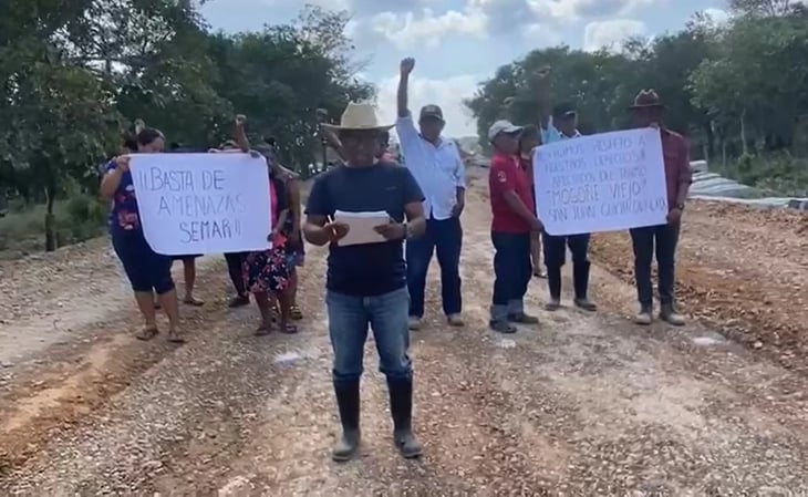 Campesinos anuncian suspensión de obras del Tren Transístmico; exigen diálogo con AMLO