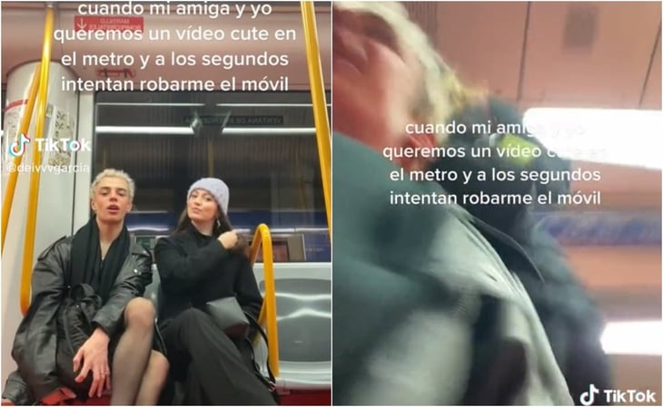 VIDEO: Influencer graba TikTok y casi le roban el celular en metro de Madrid; 'esto no me vuelve a pasar”