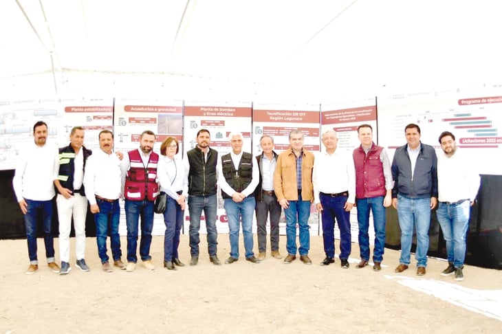 AMLO y gobernadores de Coahuila y Durango verifican proyecto de ‘Agua saludable'
