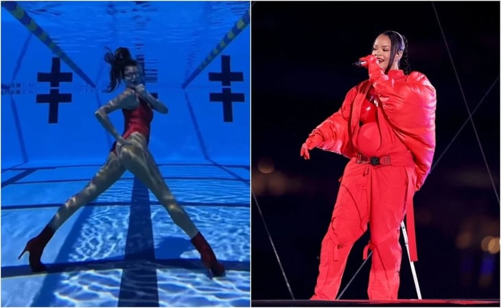 VIDEO: Nadadora recrea coreografía de Rihanna del Super Bowl bajo... el agua