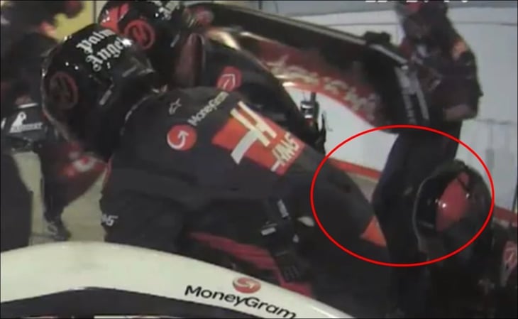 VIDEO: Mecánico de la Fórmula 1 se tropieza al cambiar el frente del monoplaza en pleno GP de Bahrein