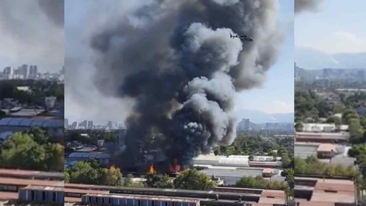 Desalojan a 600 personas por incendio en fábrica de Azcapotzalco