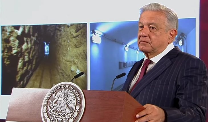AMLO compara túneles de García Luna y por el que escapó 'El Chapo' Guzmán