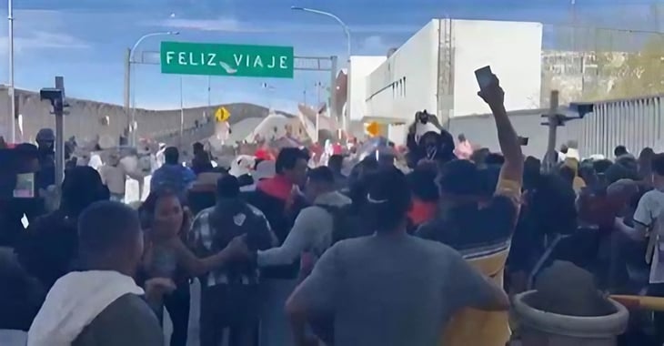 Migrantes intentaron pasar a la fuerza a EU por Ciudad Juárez
