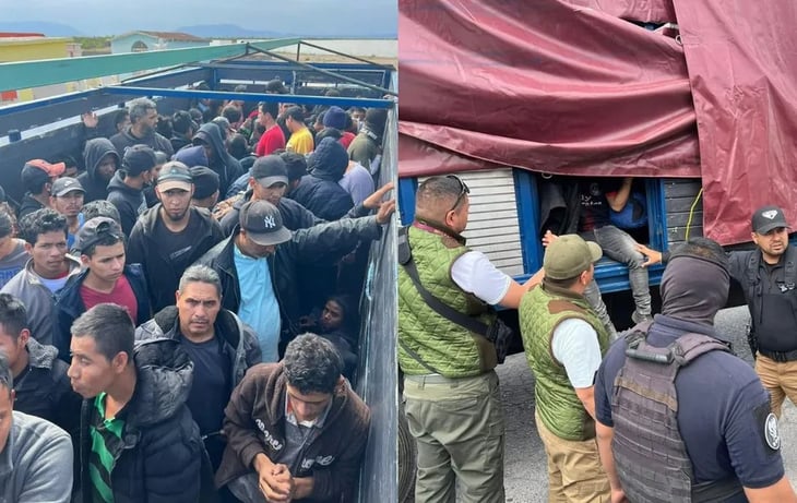 79 migrantes hacinados en camión son rescatados en Nadadores