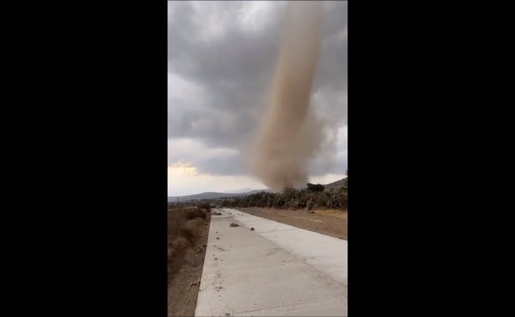 VIDEO: Captan tornado en localidad de Zempoala, Hidalgo