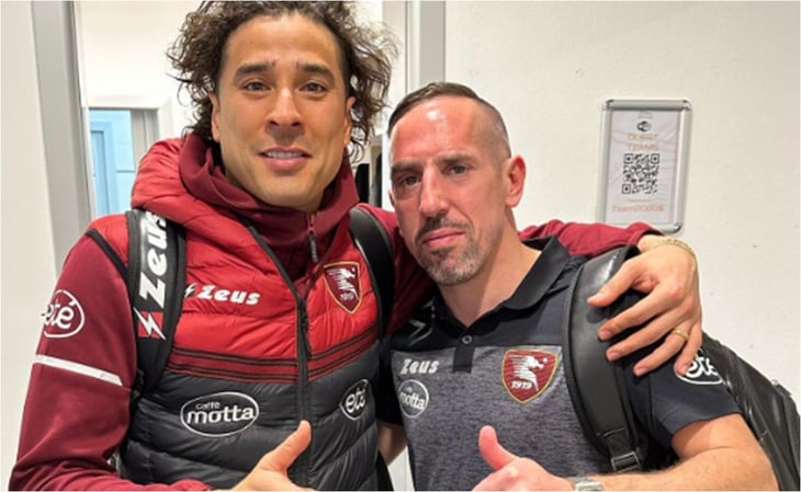 Guillermo Ochoa presume amistad con Franck Ribéry en el Salernitana