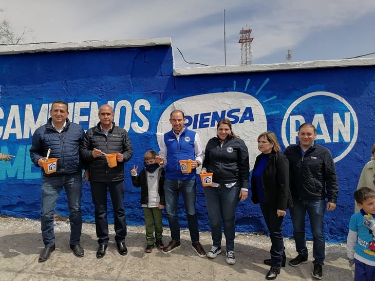 Marko Cortés inicia campaña a nivel nacional 'Pintando Pared Azul'