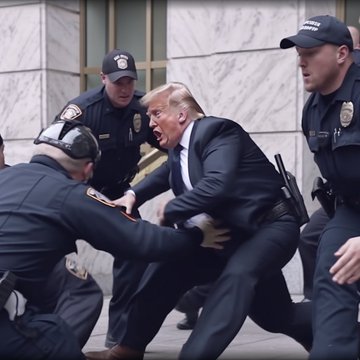 Trump es arrestado por la policía... en inteligencia artificial