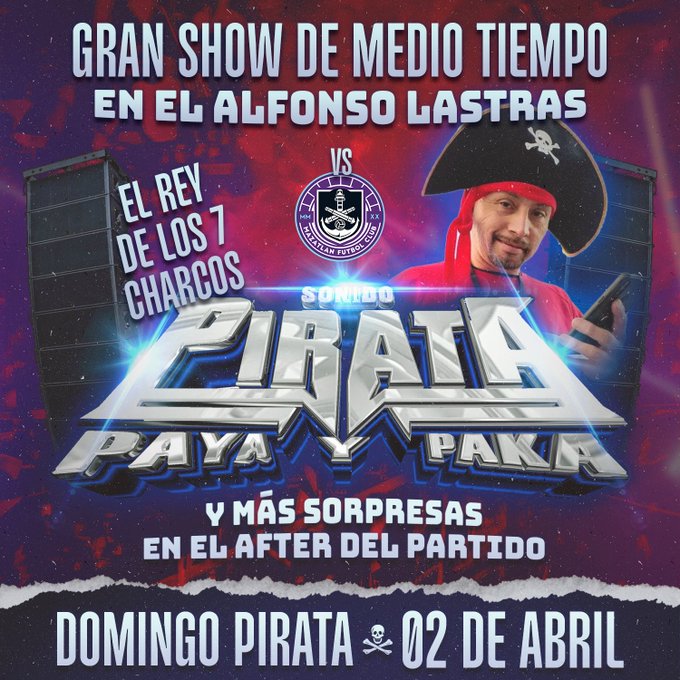 Atlético San Luis tendrá como invitado al sonido pirata en el Alfonso Lastras 