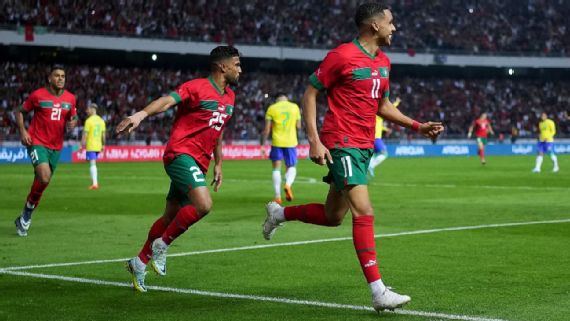 Marruecos sorprende y derrota a Brasil por 2-1