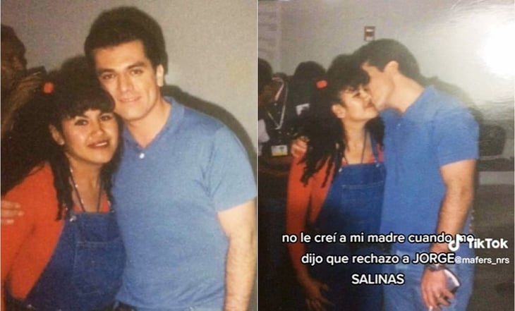 Tiktoker muestra fotos de Jorge Salinas, cuando el actor pretendió a su mamá pero ella lo bateó