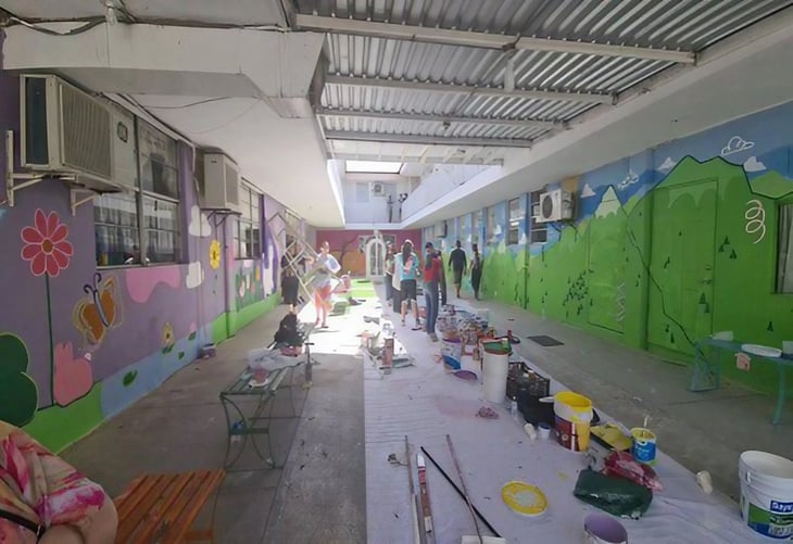 La Casa Nazaret recibe trabajo de pintura de más de 100 voluntarios