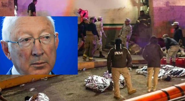 Ken Salazar lamenta muerte de 39 migrantes por incendio en albergue en Ciudad Juárez