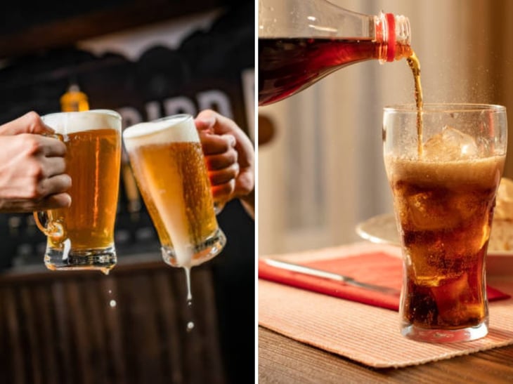 Cerveza o refresco, ¿Qué es más dañino?
