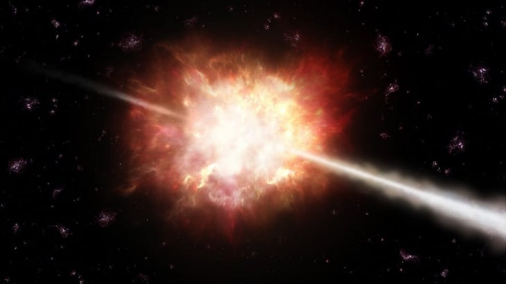 Las espectaculares imágenes de la explosión de rayos gamma más brillante jamás registrada