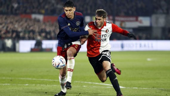 Ajax con Edson y Jorge  eliminan al Feyenoord a pesar del gol de Santi