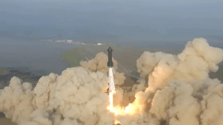 La nave Starship de Elon Musk, explotó después de despegar